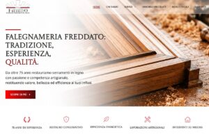 homepage sito web di falegnameria freddato
